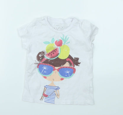 PEP &CO Girls Multicoloured   Basic T-Shirt Size 2-3 Years