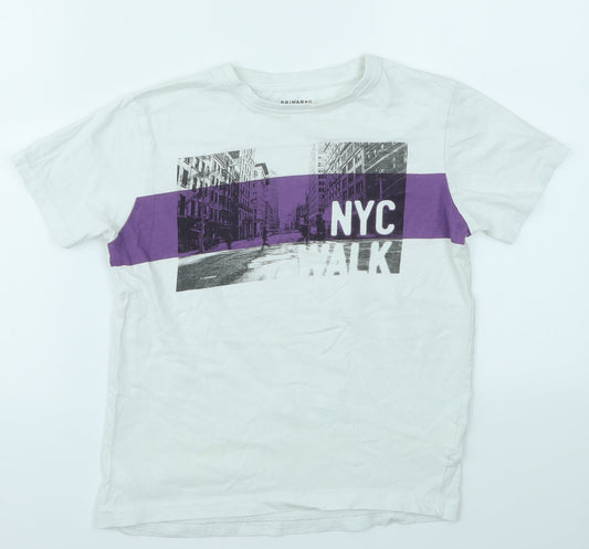 Primark Boys White   Basic T-Shirt Size 9-10 Years