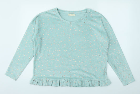 F&F Womens Blue Argyle/Diamond  Pullover Jumper Size 12