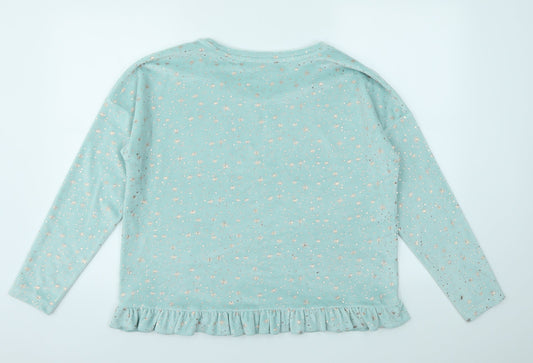 F&F Womens Blue Argyle/Diamond  Pullover Jumper Size 12