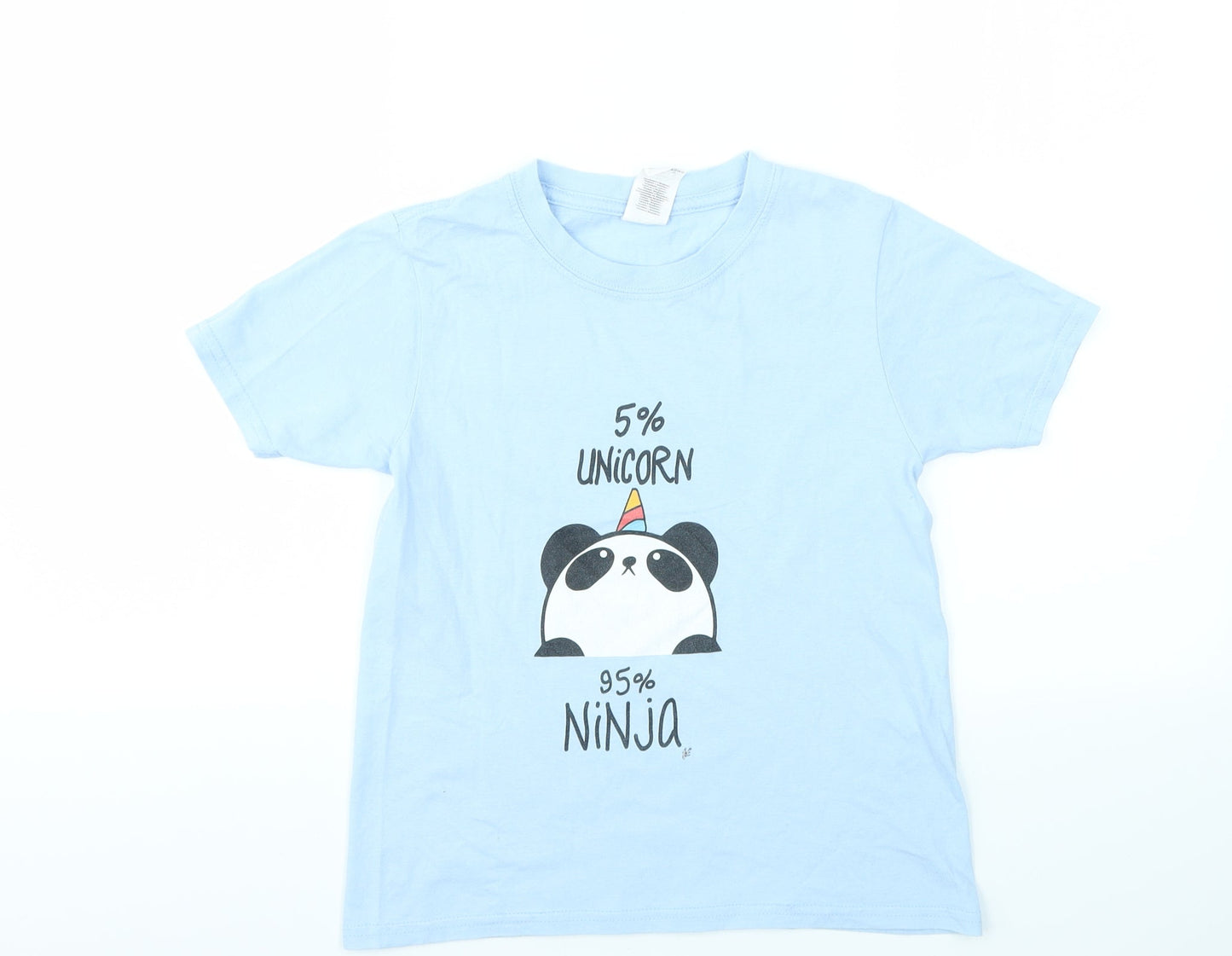 Gildan Girls Blue   Basic T-Shirt Size M