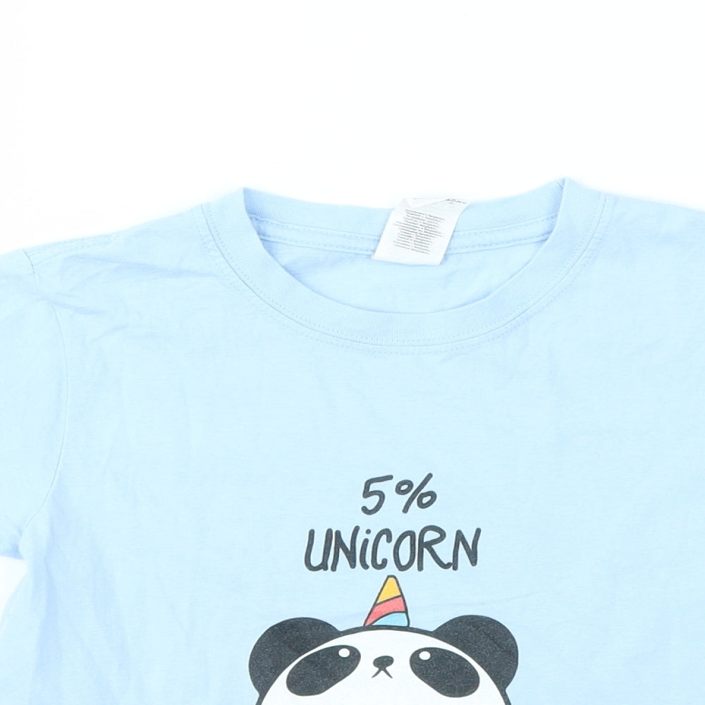 Gildan Girls Blue   Basic T-Shirt Size M