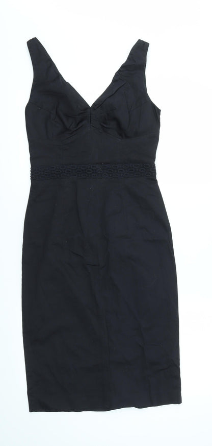 Nougat London Womens Black Houndstooth  A-Line  Size XS