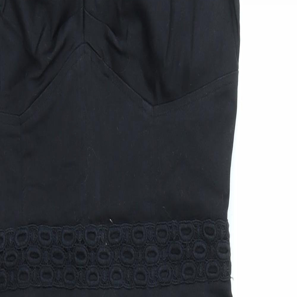 Nougat London Womens Black Houndstooth  A-Line  Size XS