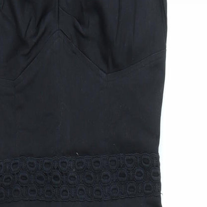 Nougat London Womens Black Houndstooth  A-Line  Size XS