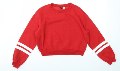 Womens UK Size M H&M Red Pullover Jumper
