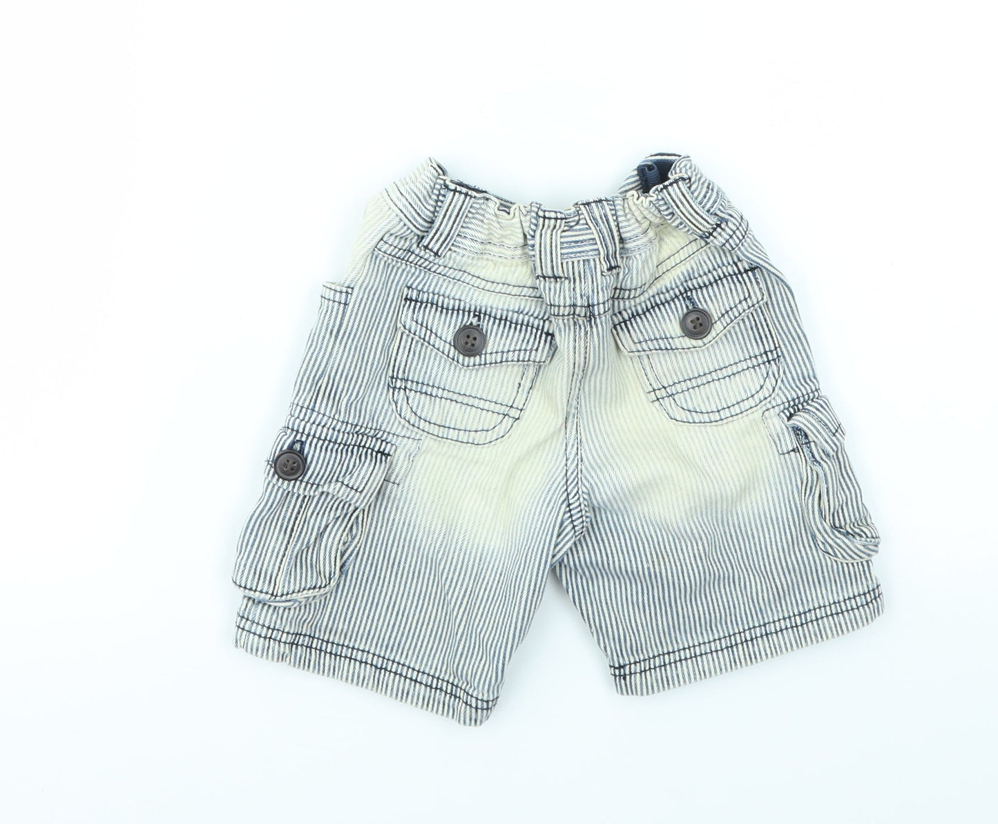 urban rascals Girls Blue Striped  Cut-Off Shorts Size 3 Years