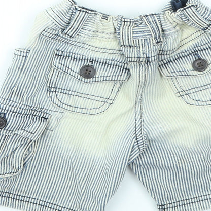 urban rascals Girls Blue Striped  Cut-Off Shorts Size 3 Years