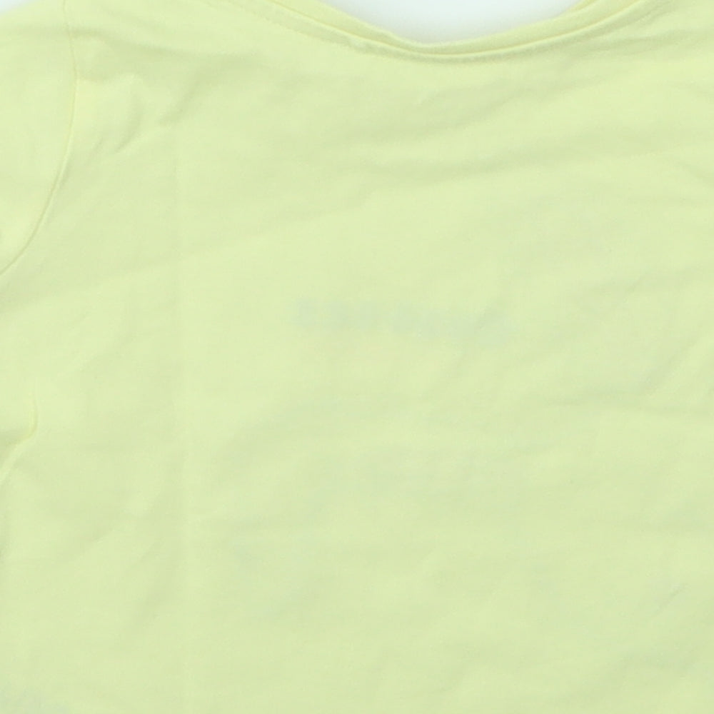 MINI CLUB  Girls Yellow Geometric  Basic T-Shirt Size 9-12 Months