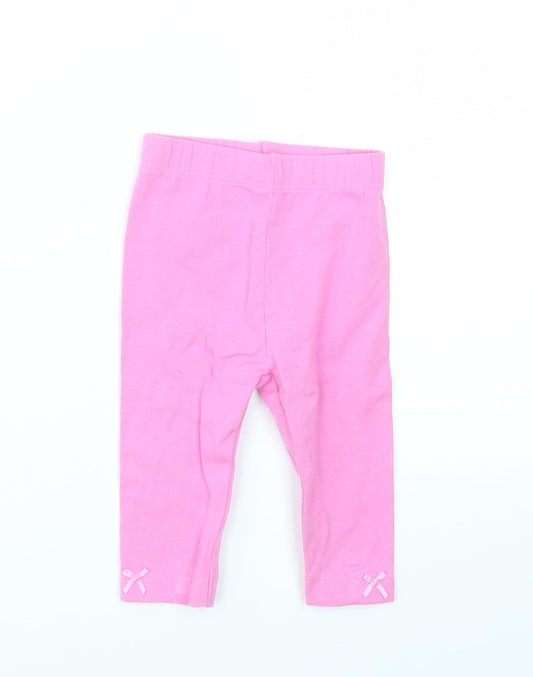 George Girls Pink   Capri Leggings Size 3-6 Months
