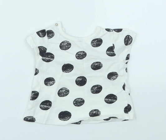 Nutmeg Girls Multicoloured Spotted  Basic T-Shirt Size 0-3 Months