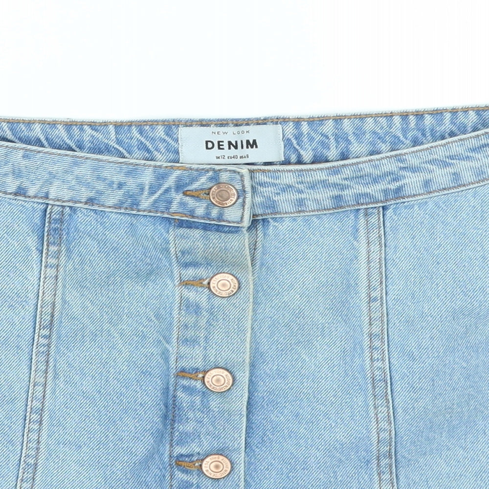 New Look Womens Blue   A-Line Skirt Size 12