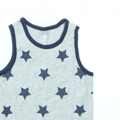 H&M Boys Multicoloured Argyle/Diamond  Basic Tank Size 6 Years