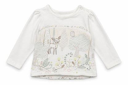 Nutmeg Girls White   Basic T-Shirt Size 6-9 Months