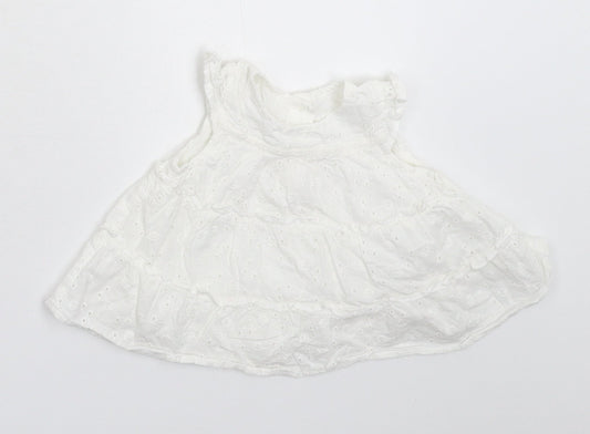 George Girls White   Fit & Flare  Size Newborn