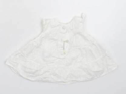George Girls White   Fit & Flare  Size Newborn