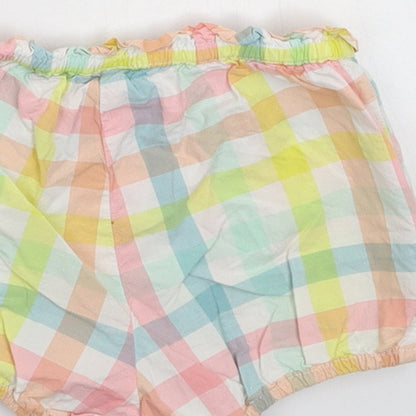 H&M Girls Multicoloured Check  Cropped Trousers Size 9-12 Months  - Shorts