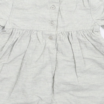 TU Girls Grey  Corduroy Fit & Flare  Size 6-9 Months