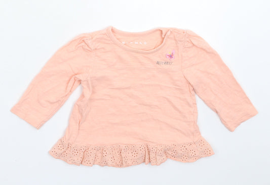 Nutmeg Girls Pink   Basic T-Shirt Size 9-12 Months