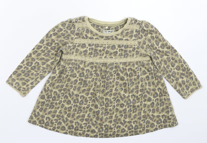 NEXT Girls Grey Floral  Fit & Flare  Size 12-18 Months