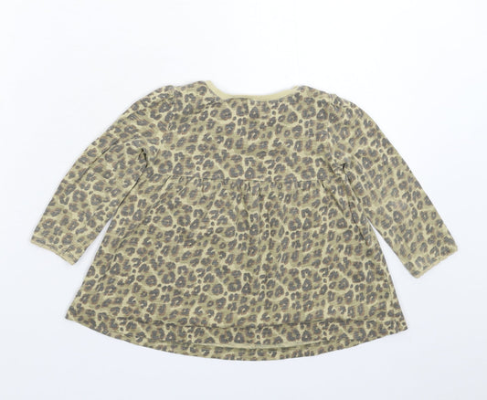 NEXT Girls Grey Floral  Fit & Flare  Size 12-18 Months