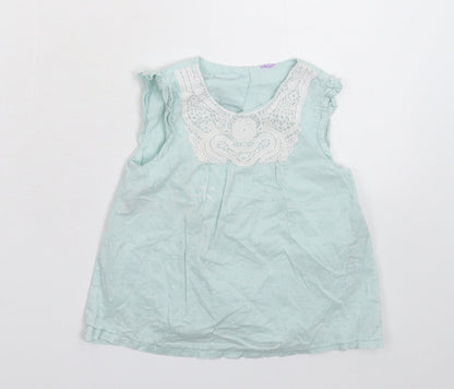 Mini Club Girls Green Spotted  Basic Button-Up Size 2-3 Years