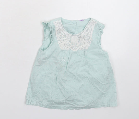 Mini Club Girls Green Spotted  Basic Button-Up Size 2-3 Years