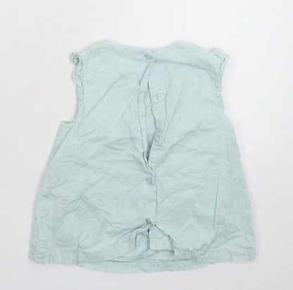Mini Club Girls Green Spotted  Basic Button-Up Size 2-3 Years