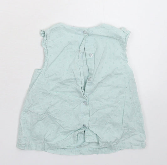 Mini Club Girls Green Spotted  Basic Button-Up Size 2-3 Years