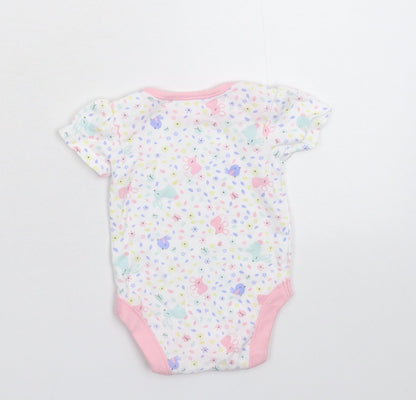 George Baby White Floral  Babygrow One-Piece Size 0-3 Months