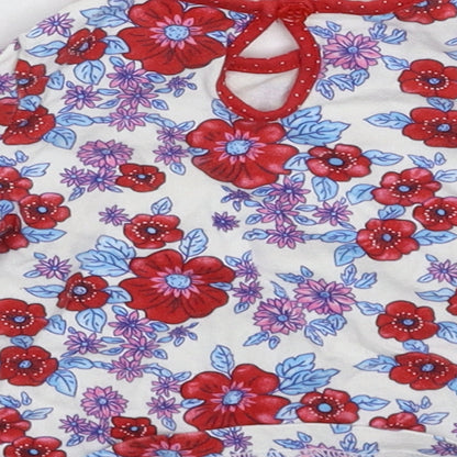 Mini Club Girls White Floral  Basic Blouse Size 3-6 Months