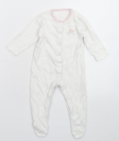 Mini Club Baby White   Babygrow One-Piece Size 3-6 Months