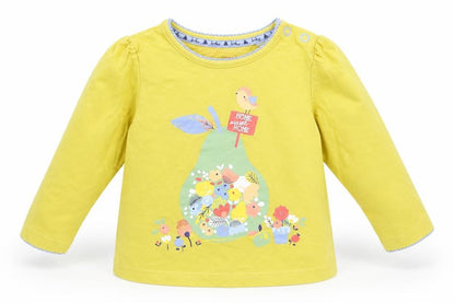 Tu Girls Yellow   Basic T-Shirt Size 3-6 Months