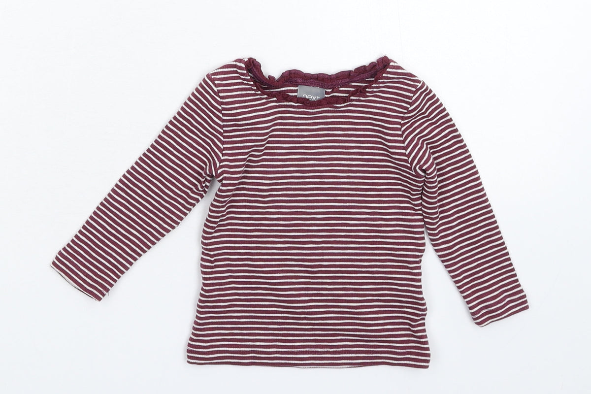 NEXT Baby Purple Striped  Basic T-Shirt Size 3-6 Months