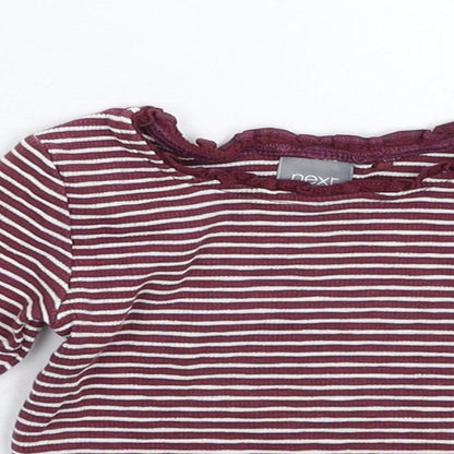 NEXT Baby Purple Striped  Basic T-Shirt Size 3-6 Months