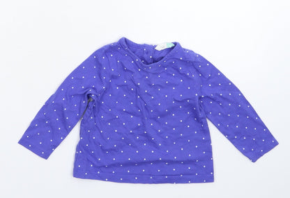 John Lewis Baby Blue Spotted  Basic T-Shirt Size 3-6 Months