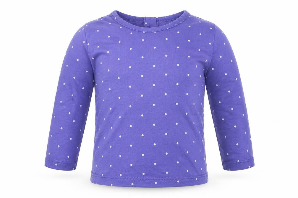 John Lewis Baby Blue Spotted  Basic T-Shirt Size 3-6 Months