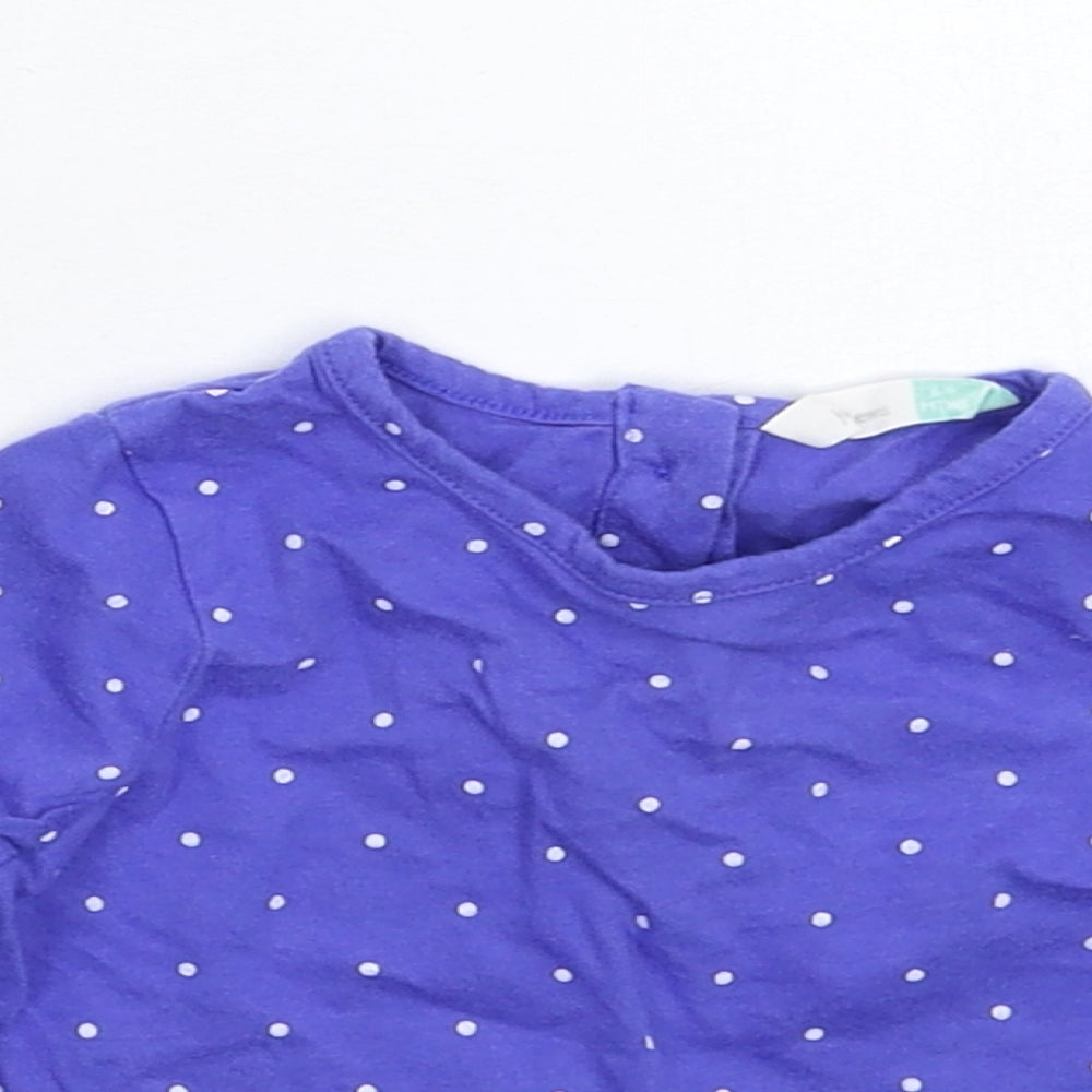 John Lewis Baby Blue Spotted  Basic T-Shirt Size 3-6 Months