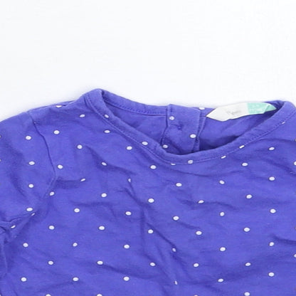 John Lewis Baby Blue Spotted  Basic T-Shirt Size 3-6 Months