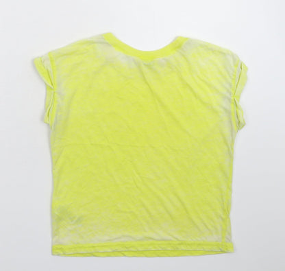 Miss Selfridge Womens Yellow   Basic T-Shirt Size 6