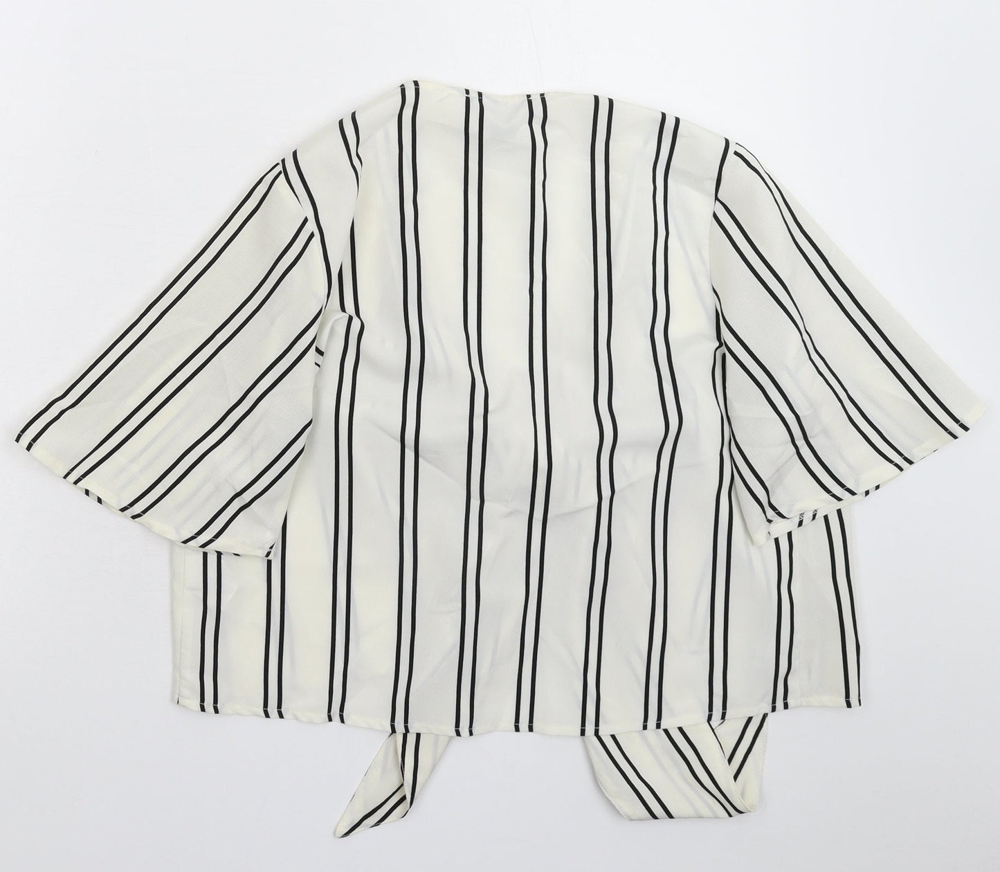 Primark Womens White Striped  Basic Blouse Size 10