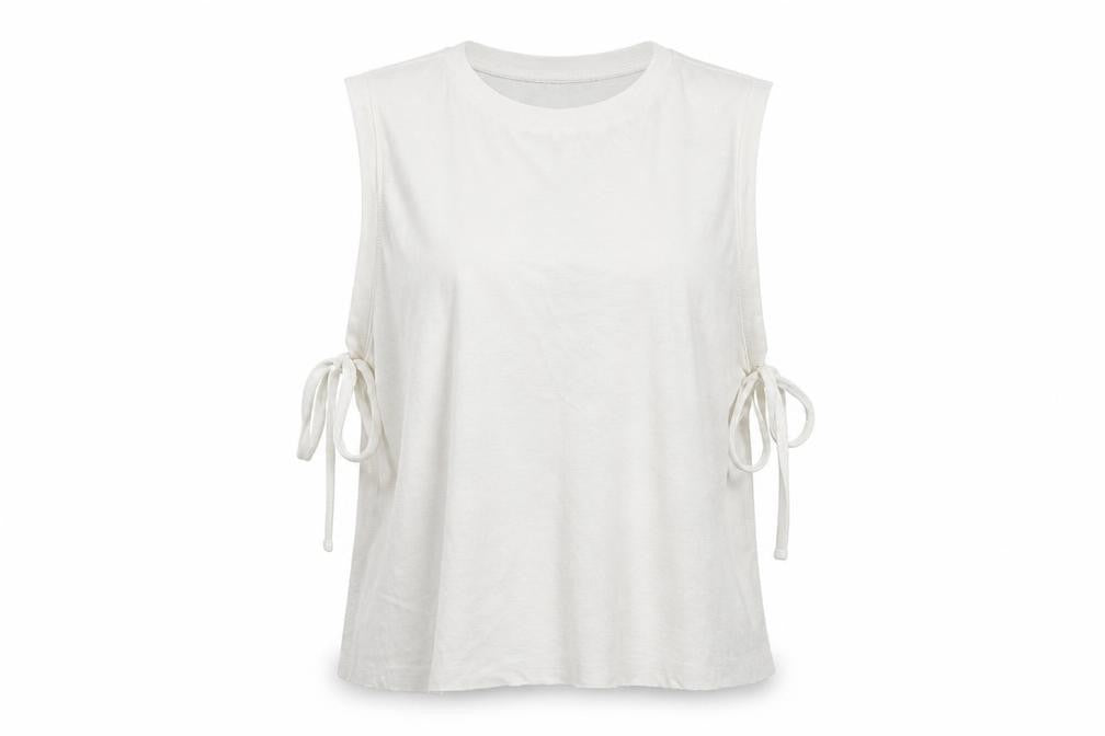 Womens UK Size 10 ASOS White Basic Tank