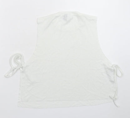 Womens UK Size 10 ASOS White Basic Tank