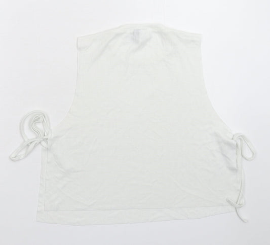 Womens UK Size 10 ASOS White Basic Tank