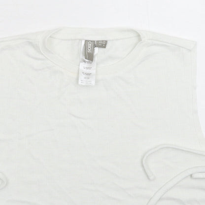 Womens UK Size 10 ASOS White Basic Tank