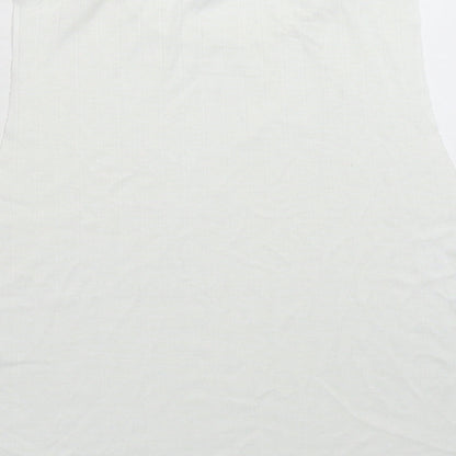 Womens UK Size 10 ASOS White Basic Tank