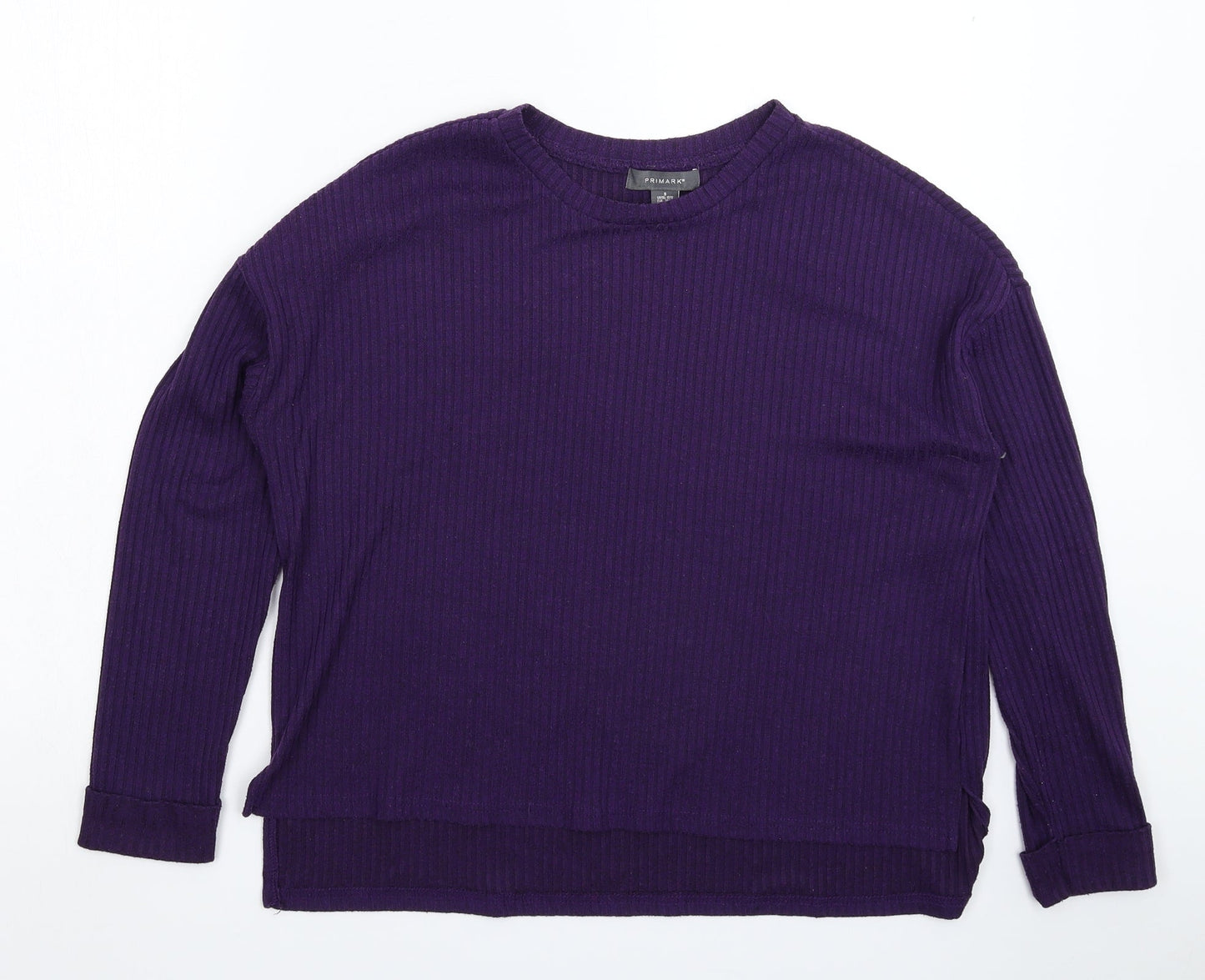 Primark Womens Purple Striped  Pullover Jumper Size 12  - Oversized