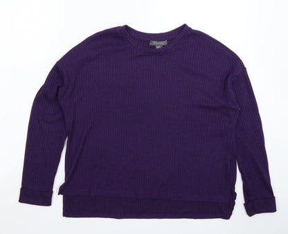 Primark Womens Purple Striped  Pullover Jumper Size 12  - Oversized