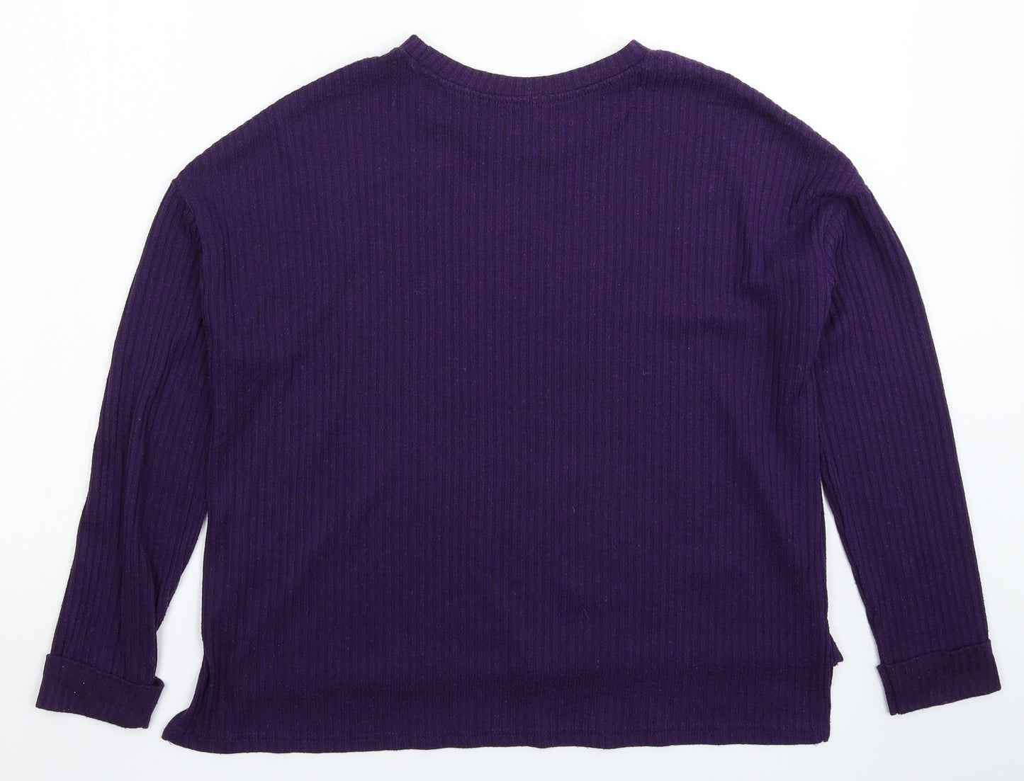 Primark Womens Purple Striped  Pullover Jumper Size 12  - Oversized