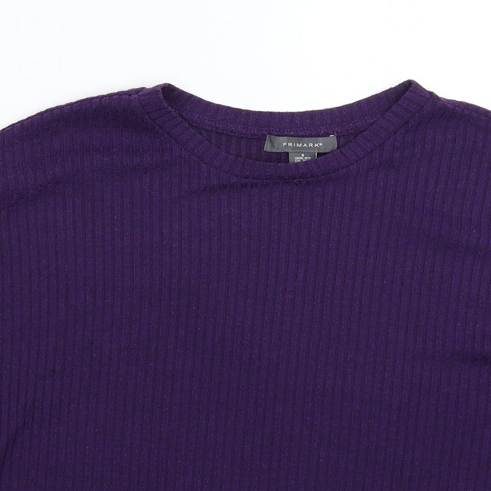 Primark Womens Purple Striped  Pullover Jumper Size 12  - Oversized